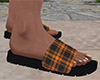 Orange Sandals Plaid (M)