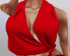 Red top with open back