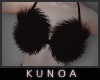 K| Fur bra black