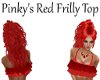 Pinkys Red Frilly Top