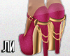 ! Pink & Golden Pumps