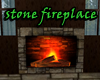 small stone fireplace