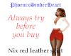 Nix red leather skirt