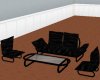 JR Black Sofa Set