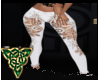 White Lace Flower Pants