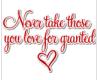 Love For Granted