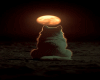 T Cutout Moon Wolf