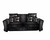 black leather sofa