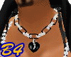 (B4) Blk Heart Necklace