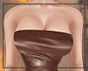N. Brown Leather Dress
