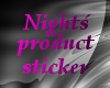 Night's product sticker