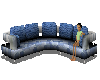 blue swirl couch