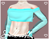 Femboy Teal crop top