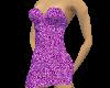 Mauve liquid mini dress