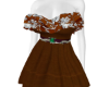 brown bogabilia dress