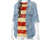 flag w/ jean jacket