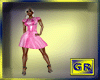 ~GR~Satin Dress-Pink