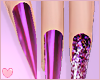 Purple Sparkle Nails