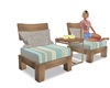 Aqua Gray Chat Chairs