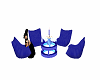 Blue Club cuddle chairs