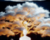 Golden tree background