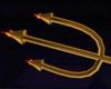 Gold Trident w/Flames