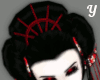 Hair Black Flowers