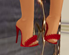 RUBY RED FUR SLIPPERS
