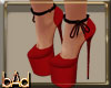Red Hari Bow Ankle