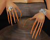 long orange nails