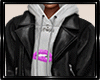 *MM*Leather jack./hoodie