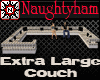 (N) Tan Plaid L Couch
