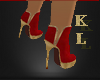 KL*RED/GOLD SHOES