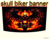 skull biker banner