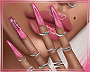 "K" Super Pink Nails