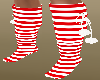 Red Wht Christmas Socks