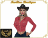 NJ] Cowgirl Red Shirt