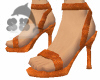 Orange Velvet Heels