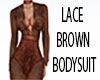 [JD] Lace Brown Bodysuit