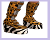 F - Zebra Leopard Boots