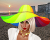on the beach floppy hat