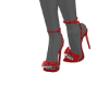 Red Bow Glit Heels