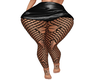 Leather Skirt W/Fishnets