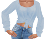 TF* Blue Tied Up Blouse