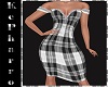 Plaid White Black Dress