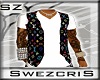 [SZ] white LV vest&shirt
