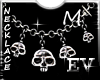 EV M Silver Skull Chain
