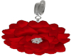 Red Flower Earings