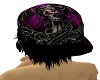pruple hat with hair