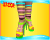 Long colorblock heels